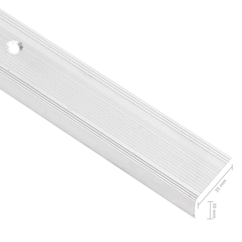 vidaXL Stair Nosings in L-shape 5 pcs Aluminium 100 cm Silver