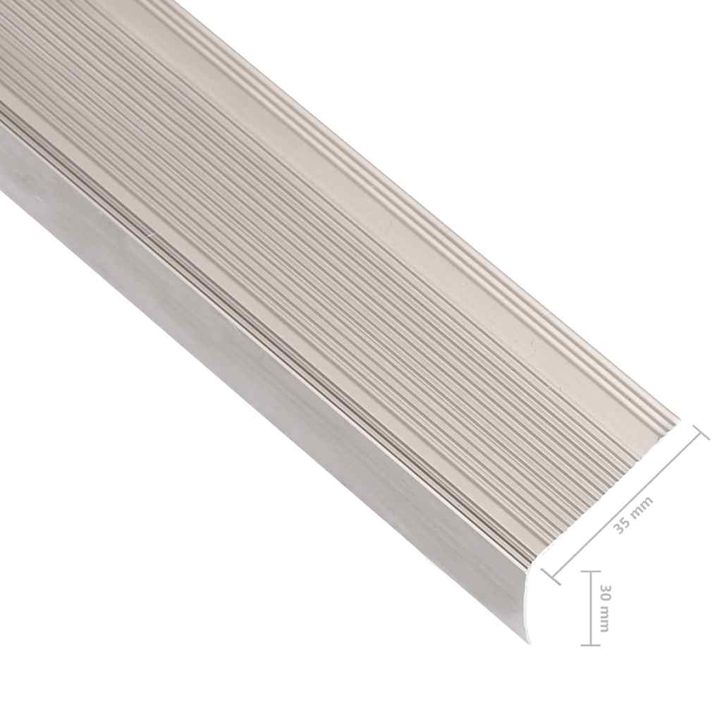 vidaXL Stair Nosings in L-shape 5 pcs Aluminium 100 cm Champagne