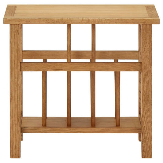 289184 vidaXL Magazine Table 45x27x42 cm Solid Oak Wood