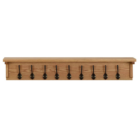 289192 vidaXL Coat Rack 90x16x16 cm Solid Oak Wood
