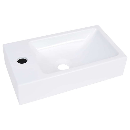 146513 vidaXL Wash Basin 400x220x90 mm SMC White