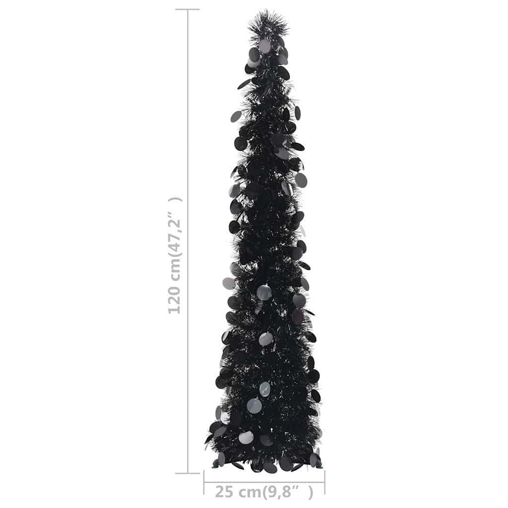 vidaXL Artificial Christmas trees PET Black