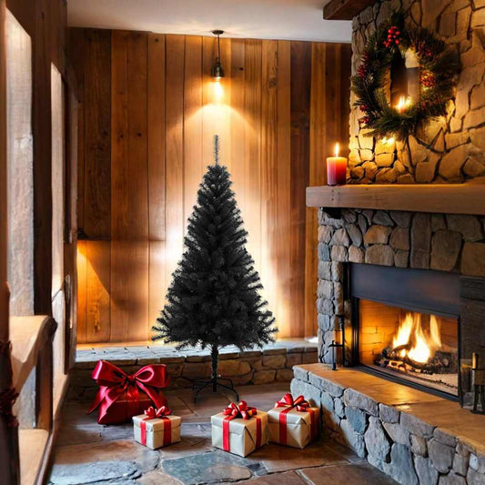 vidaXL Artificial Christmas Tree | Black | PVC | 150 cm