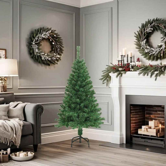 vidaXL Artificial Christmas Tree | Green | PVC, Steel | 150 cm tall | Foldable