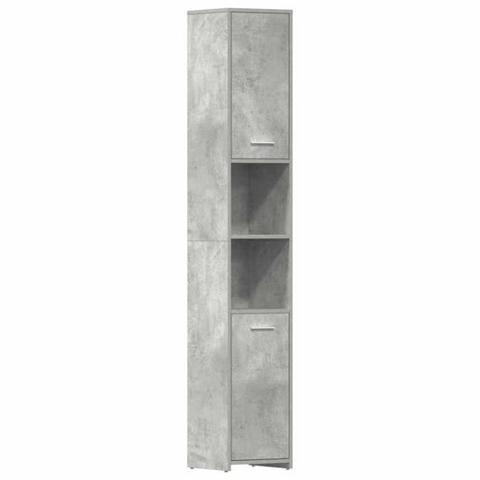 vidaXL Bathroom Cabinet | Concrete grey | Engineered wood | Tall