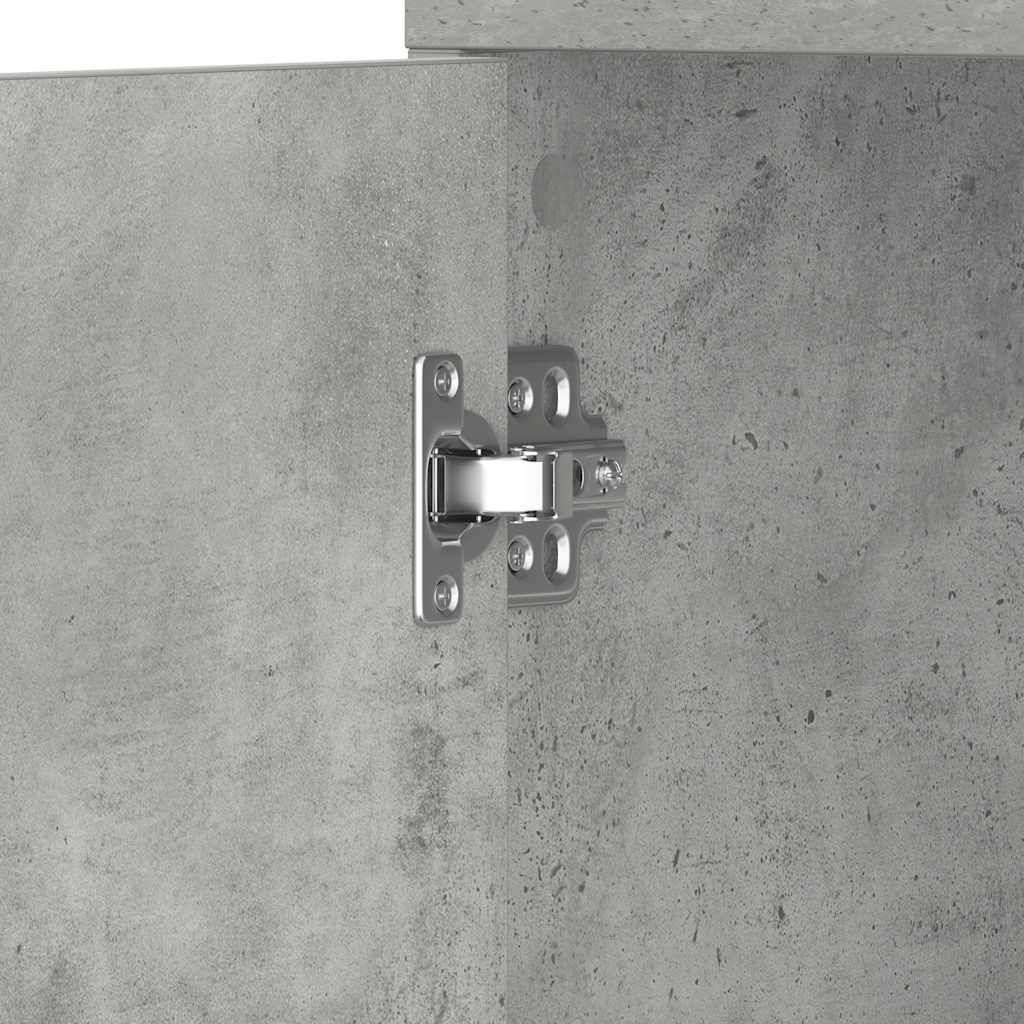 vidaXL Bathroom Cabinet Concrete Grey 30x30x183.5 cm Engineered Wood