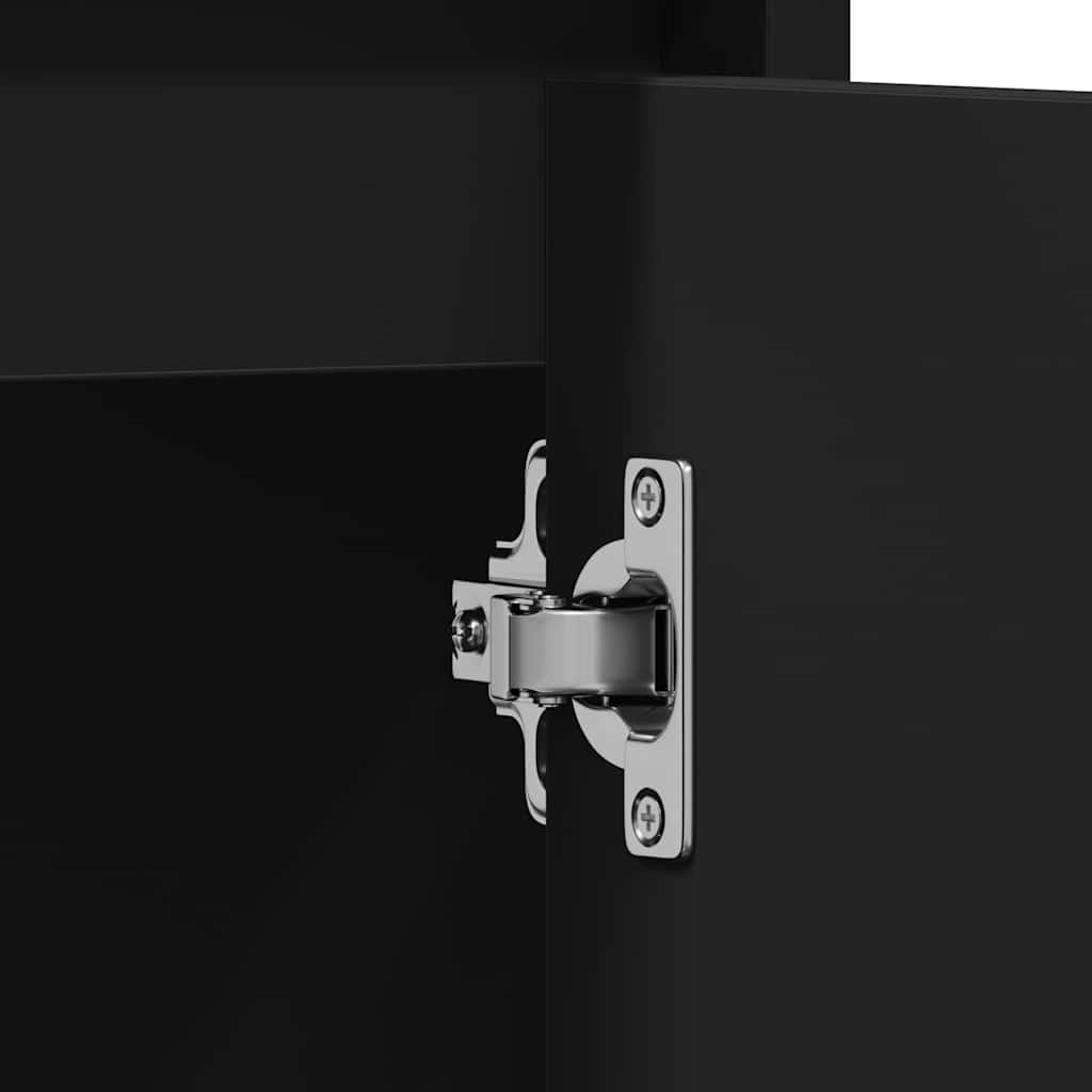 vidaXL Bathroom Cabinet Black 60x33x61 cm Engineered Wood
