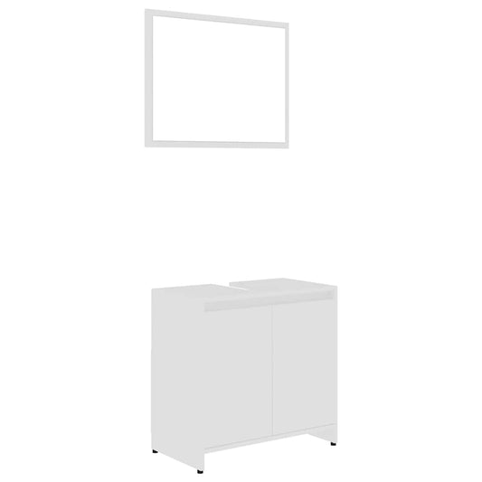 802651 vidaXL Bathroom Furniture Set White Engineered Wood