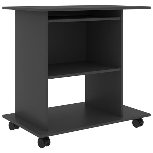 vidaXL Computer Desk Grey 80x50x75 cm Engineered Wood