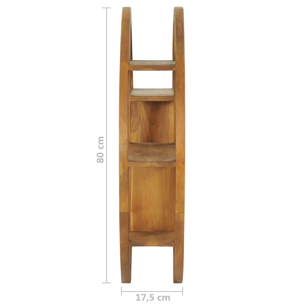 vidaXL Wall Shelf | Teak | Solid Teak Wood | 80x17.5x80 cm | Wall mounting