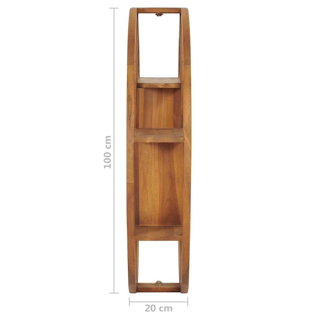320772 vidaXL Yin Yang Wall Shelf 100x20x100 cm Solid Teak Wood