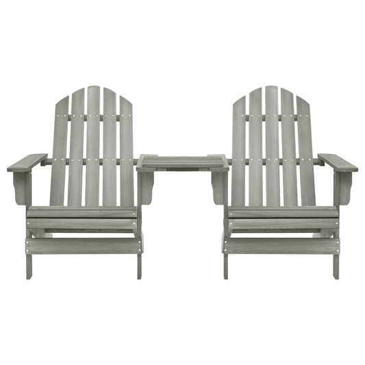 vidaXL Garden Adirondack Chair Solid Fir Wood Grey
