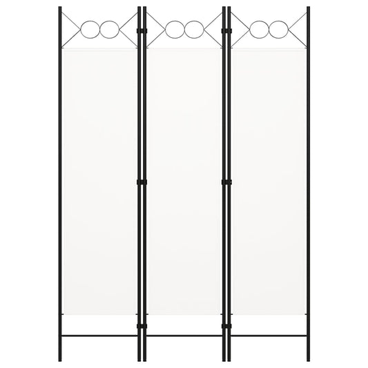 320699 vidaXL 3-Panel Room Divider White 120x180 cm