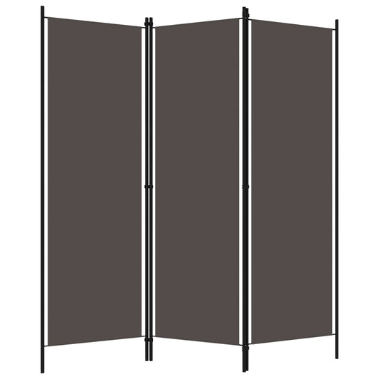 320717 vidaXL 3-Panel Room Divider Anthracite 150x180 cm