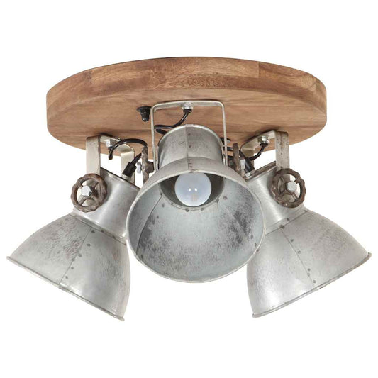 320505 vidaXL Industrial Ceiling Lamp 25 W Silver 42x27cm E27