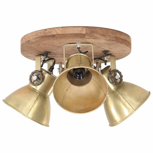 320510 vidaXL Industrial Ceiling Lamp 25 W Brass 42x27cm E27