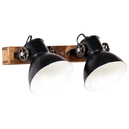 320513 vidaXL Industrial Wall Lamp Black 45x25 cm E27