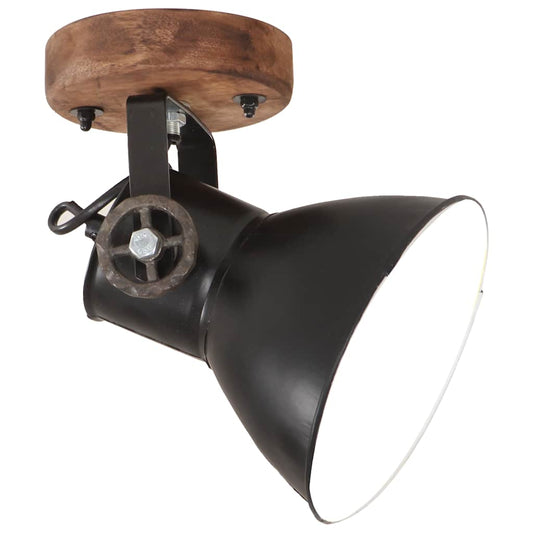 320514 vidaXL Industrial Wall/Ceiling Lamps 2 pcs Black 20x25 cm E27