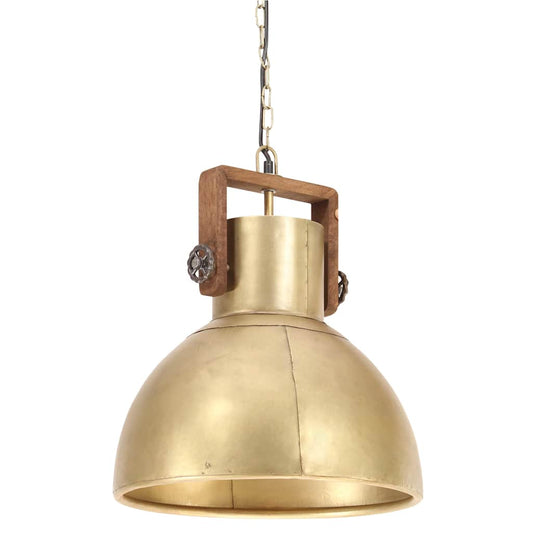 320532 vidaXL Industrial Hanging Lamp 25 W Brass Round 40 cm E27