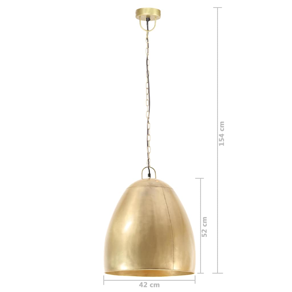 320556 vidaXL Industrial Hanging Lamp 25 W Brass Round 42 cm E27