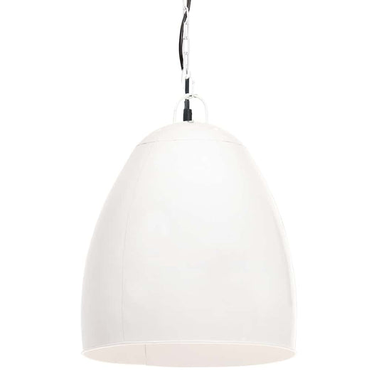 320558 vidaXL Industrial Hanging Lamp 25 W White Round 42 cm E27
