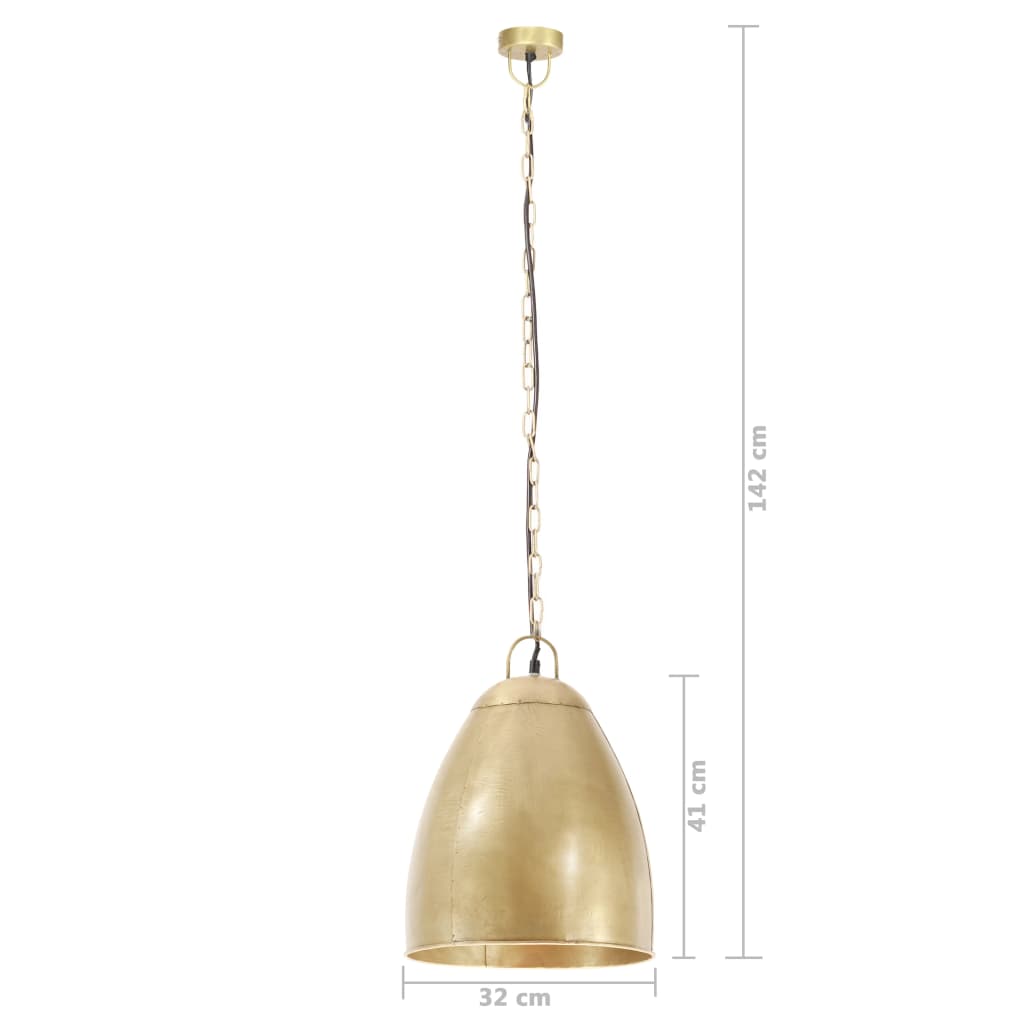 vidaXL Hanging Lamp | Brass | Iron with brass coating | 32 cm diameter
