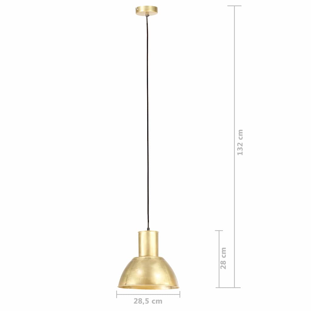 320568 vidaXL Hanging Lamp 25 W Brass Round 28,5 cm E27