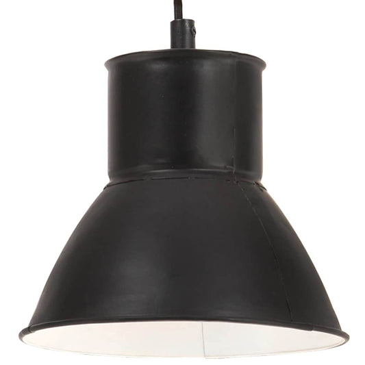 320573 vidaXL Hanging Lamp 25 W Black Round 17 cm E27