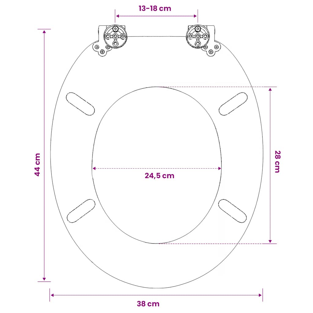 vidaXL WC Toilet Seat with Lid MDF Green Water Drop Design