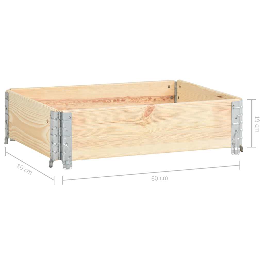 vidaXL Raised Bed 60x80 cm Solid Pine Wood