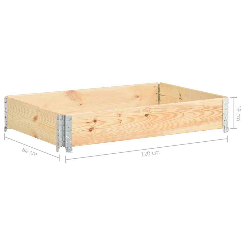 vidaXL Raised Bed 80x120 cm Solid Pine Wood