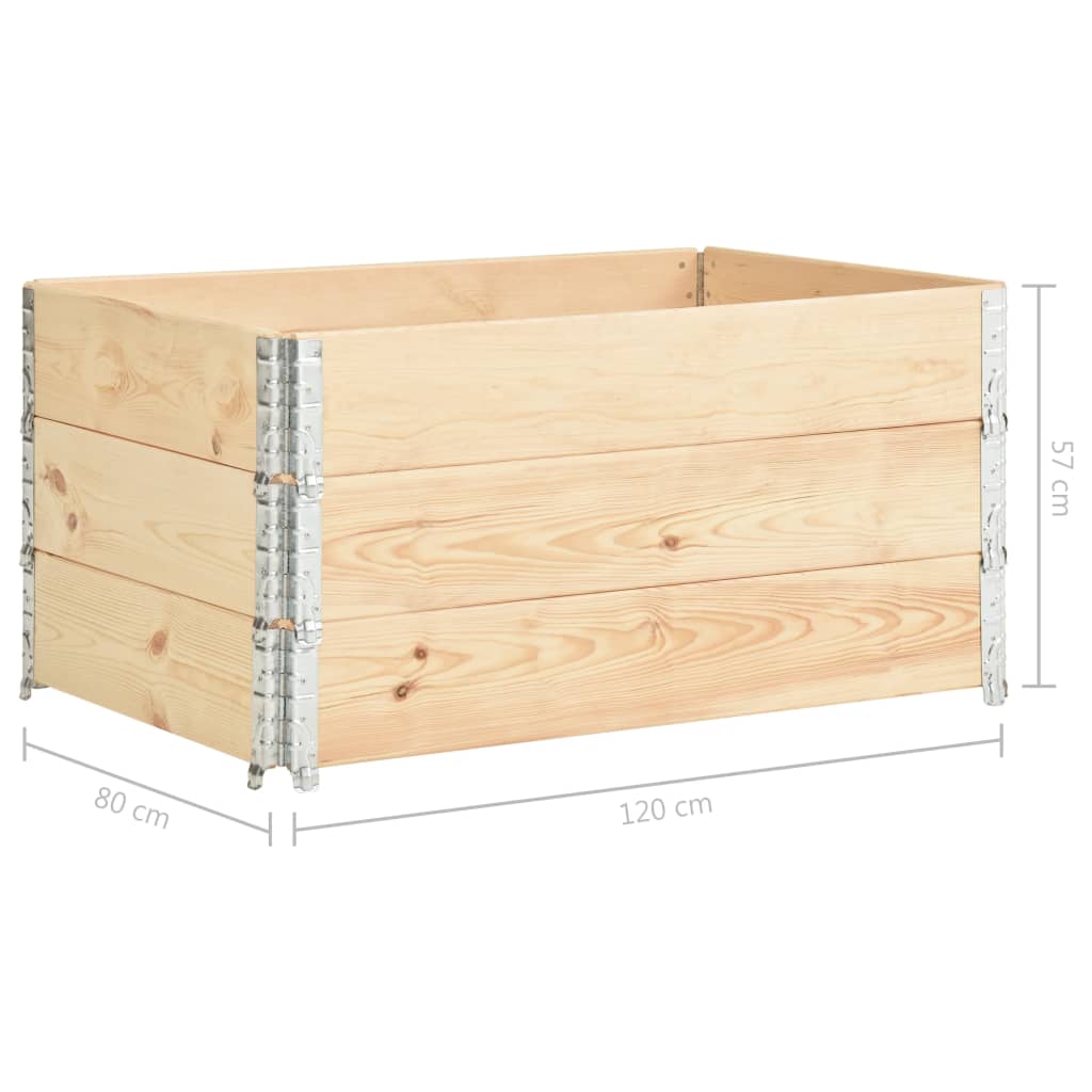 vidaXL Raised Beds 3 pcs 80x120 cm Solid Pine Wood (310051)