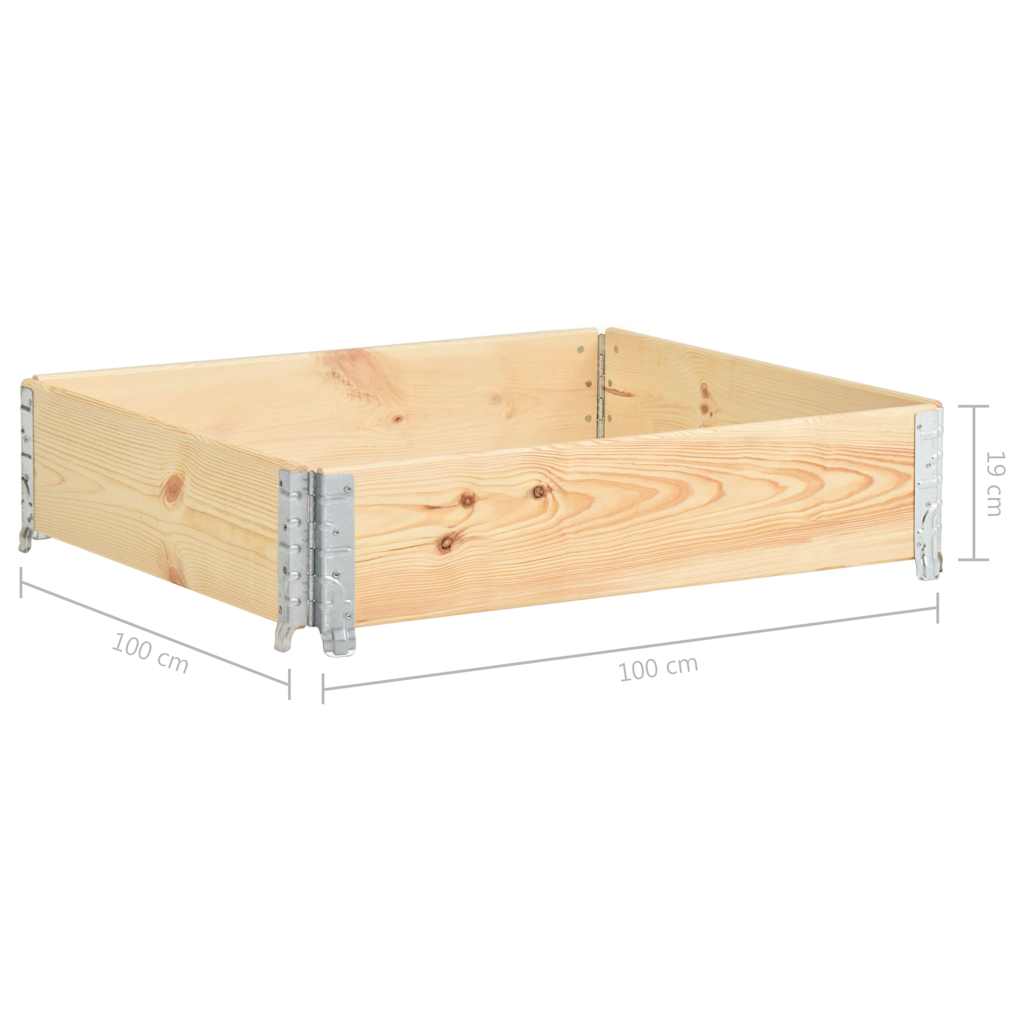 vidaXL Raised Bed 100x100 cm Solid Pine Wood