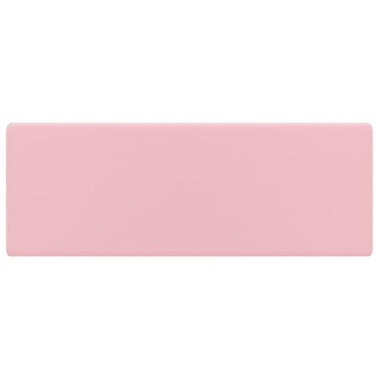 vidaXL Luxury Basin Overflow Square Matt Pink 41x41 cm Ceramic