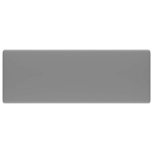146949 vidaXL Luxury Basin Overflow Square Matt Light Grey 41x41 cm Ceramic