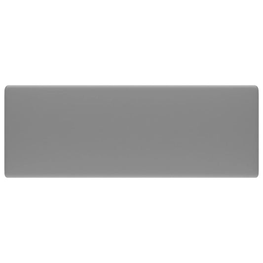 vidaXL Luxury Basin Overflow Square Matt Light Grey 41x41 cm Ceramic