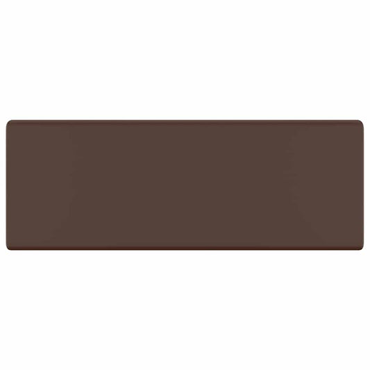 vidaXL Luxury Basin Overflow Square Matt Dark Brown 41x41 cm Ceramic