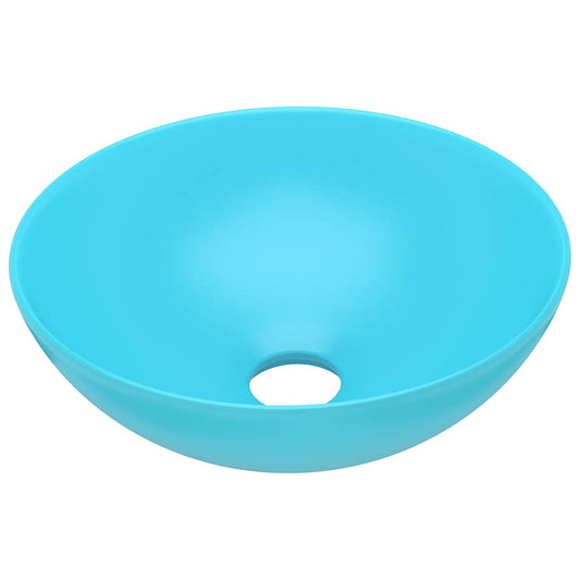 146980 vidaXL Bathroom Sink Ceramic Light Green Round