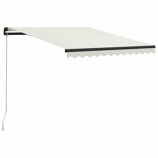 vidaXL Manual Retractable Awning with LED 300x250 cm Cream