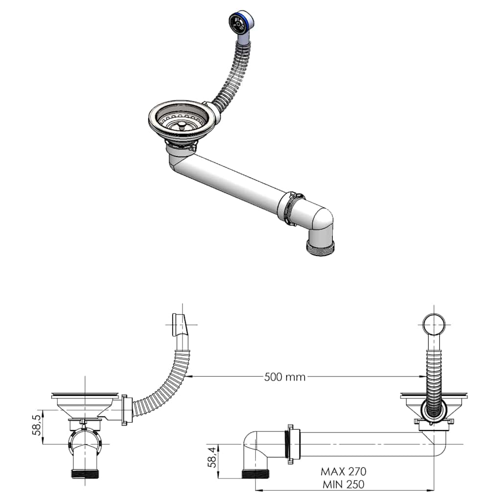 vidaXL Kitchen Sink with Overflow Hole Oval White Granite