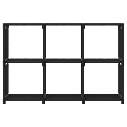 vidaXL 6-Cube Display Shelf Black 103x30x72.5 cm Fabric