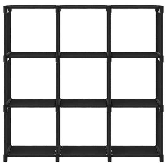 vidaXL 9-Cube Display Shelf Black 103x30x107.5 cm Fabric