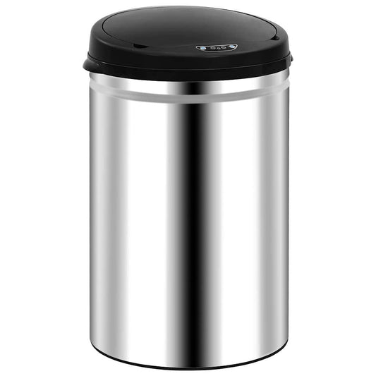 322692 vidaXL Automatic Sensor Dustbin 30 L Stainless Steel