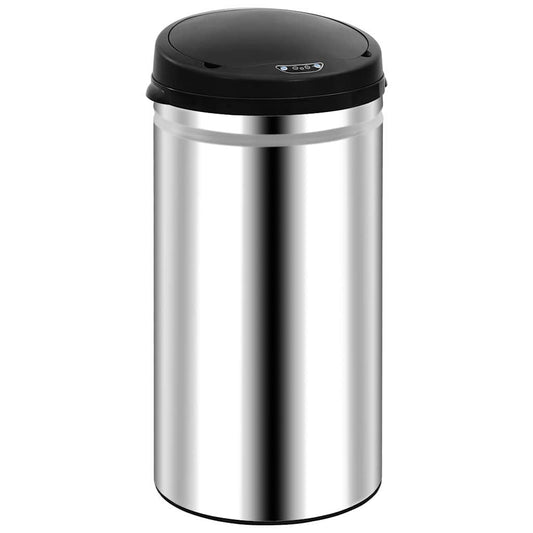 322694 vidaXL Automatic Sensor Dustbin 50 L Stainless Steel