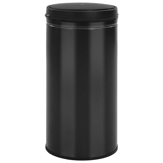 322702 vidaXL Automatic Sensor Dustbin 70 L Carbon Steel Black