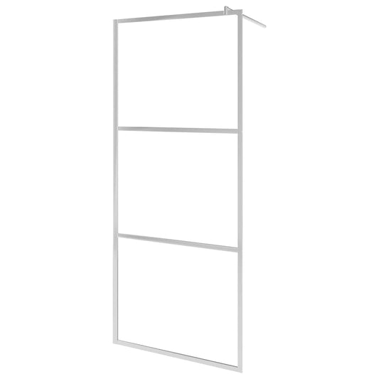 vidaXL Shower screens Silver 115 x 195 cm Glass and Aluminium