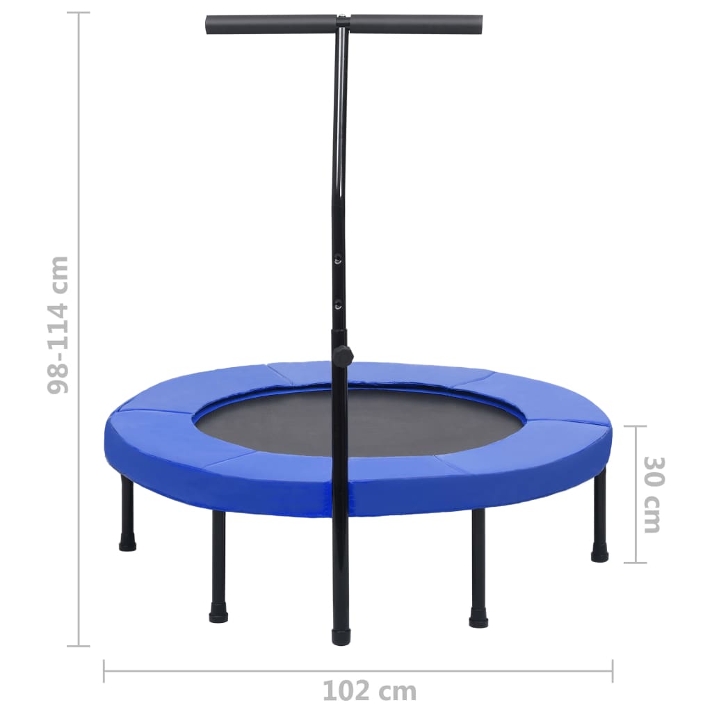 vidaXL Fitness Trampoline with Handle and Safety Pad 102 cm