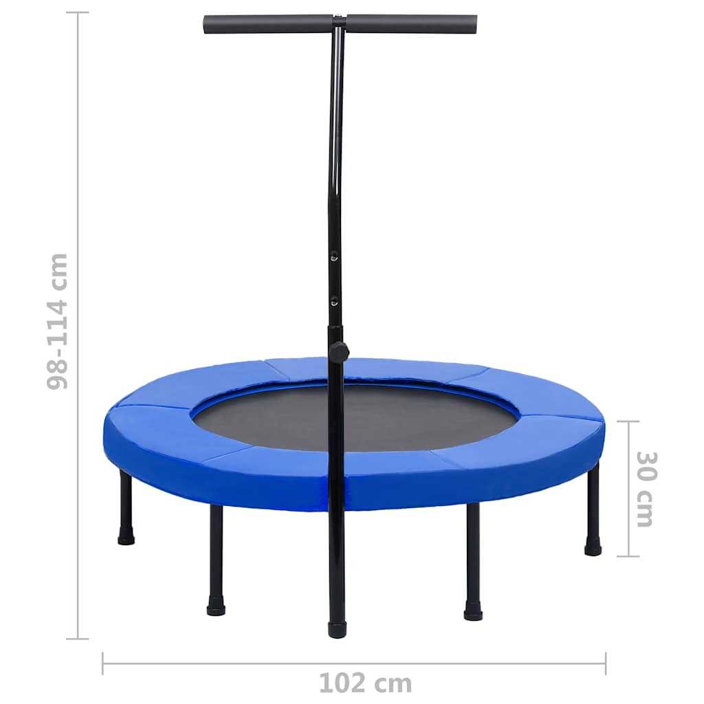 vidaXL Fitness Trampoline with Handle and Safety Pad 102 cm
