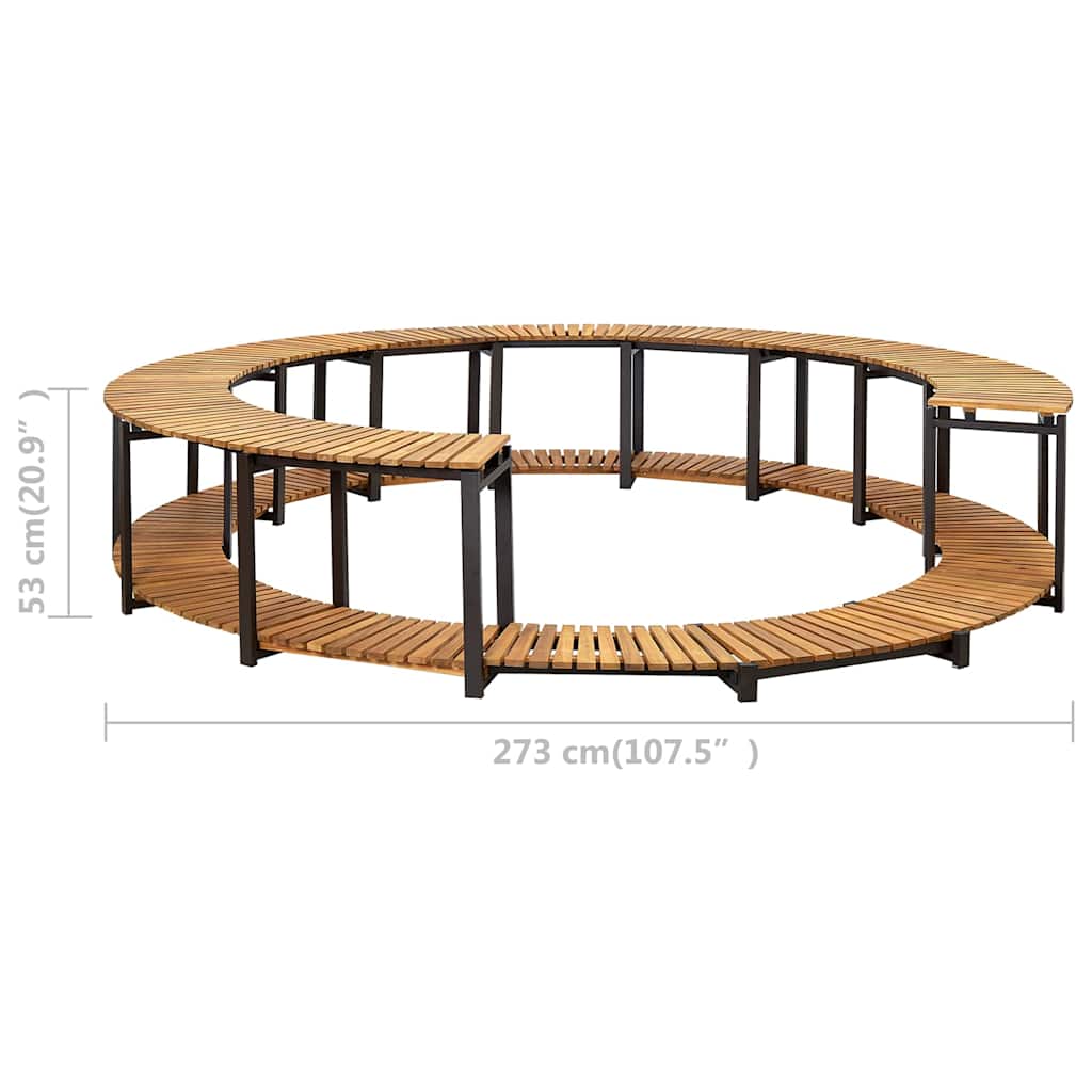 310091 vidaXL Spa Surround 273x53 cm Solid Acacia Wood
