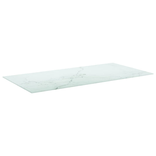 vidaXL Table Top | White | Tempered Glass | Medium | Durable | Coffee Table Top